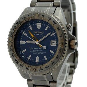 Seiko Kinetic 41mm Titanium WatchSBCW009 Mitsuro Ohba Landmaster